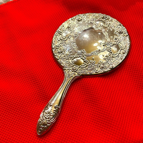 Vintage silver plate mirror